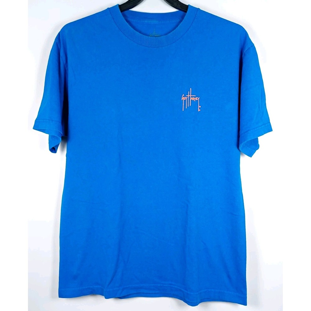 Guy Harvey Florida Gators Blue T-Shirt Official NCAA Collegiate Crew Neck Sz Lrg